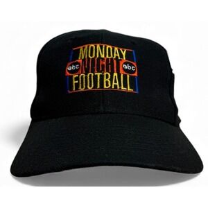 Vintage ABC Monday Night Snapback Hat Mens Adjustable Black NFL Football 90s